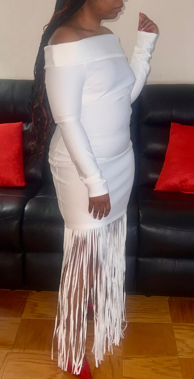 Soft Yes Fringe Dress