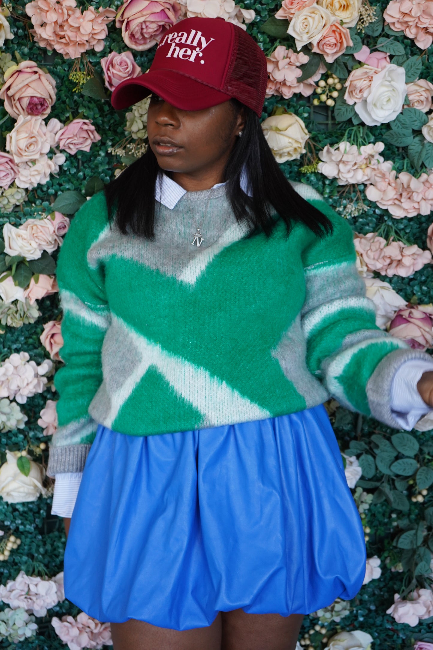 One Size Fits All Green Sweater