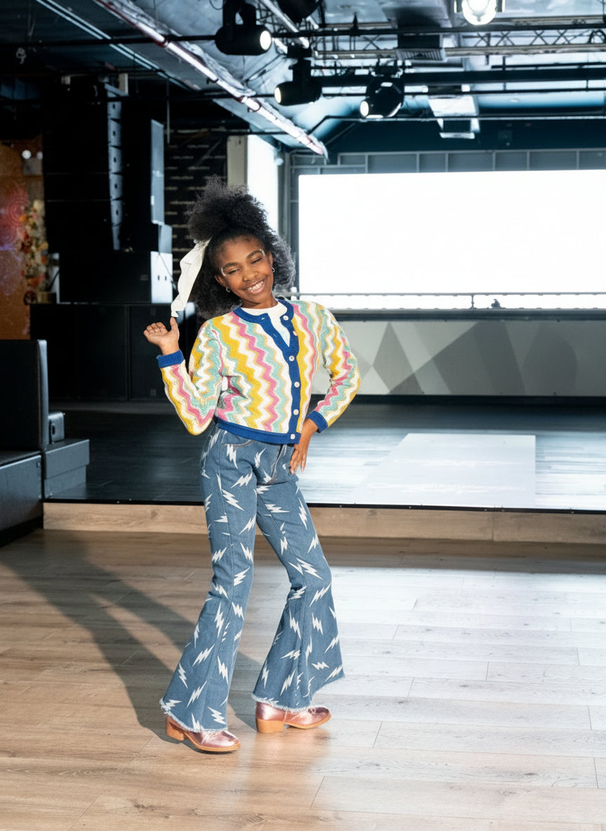 Lightning Girl Bell Bottom Jeans