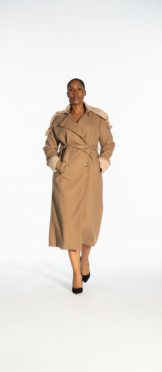 Vanilla Cream Long Peacoat